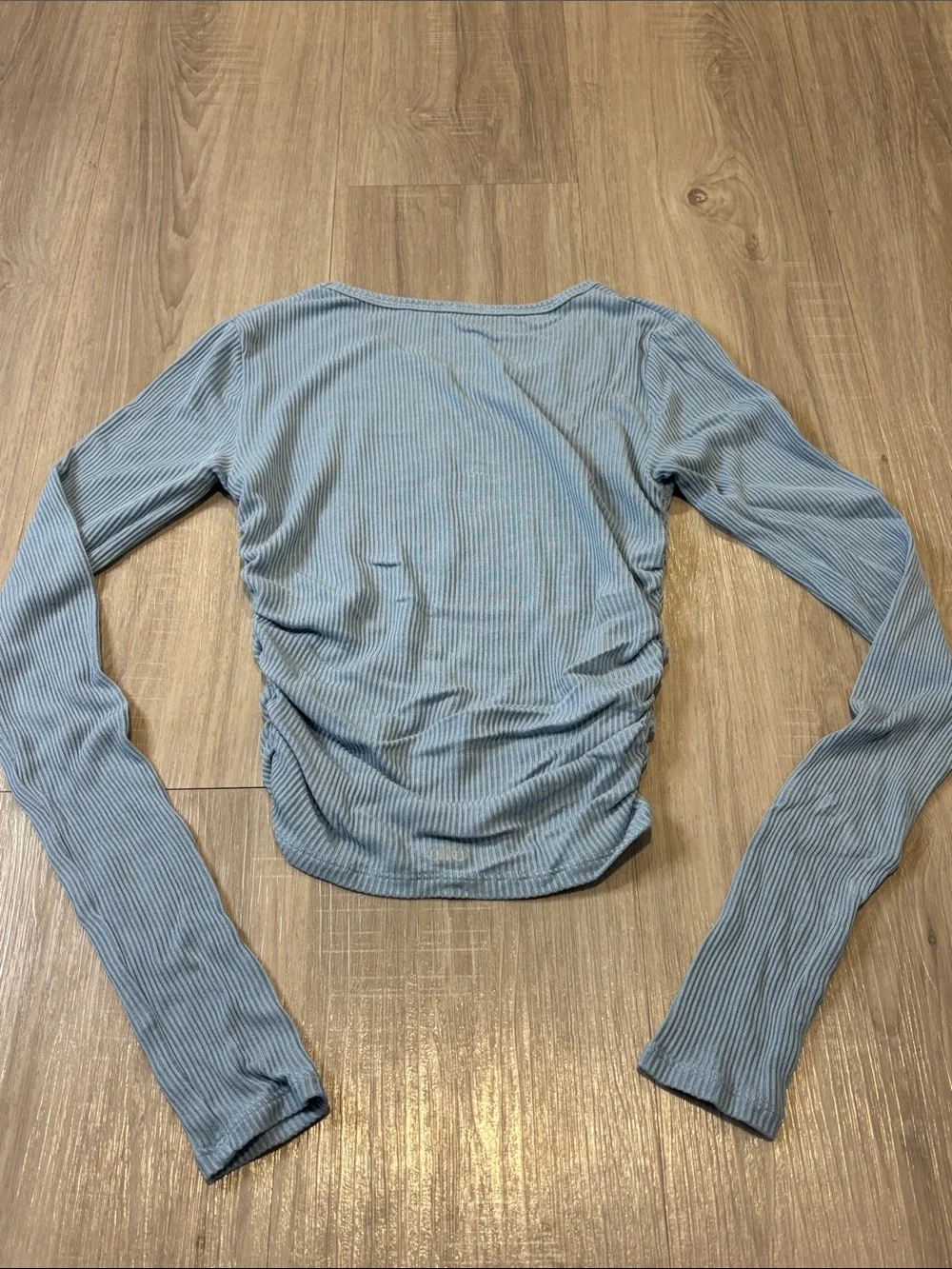 Alo Yoga Gather Long Sleeve in Light Blue Gray